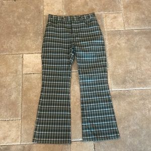 Checkered green slacks